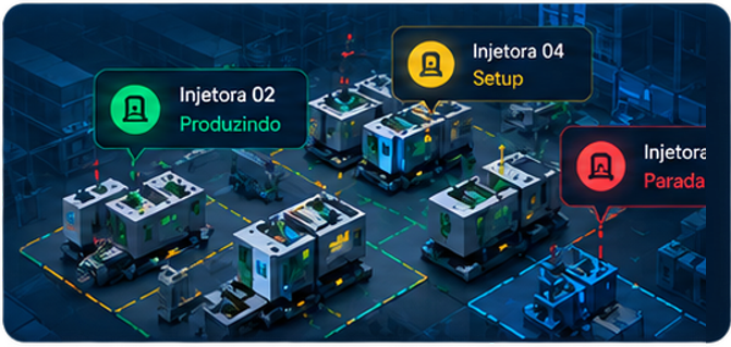 Render do Digital Twin da fábrica